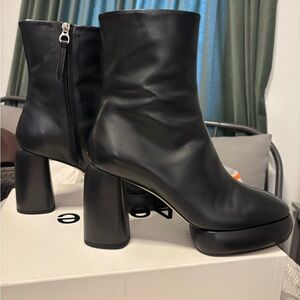 Ayede Berlin Emmy black Leather Platform Ankle Boots Size EUR 40/US 9